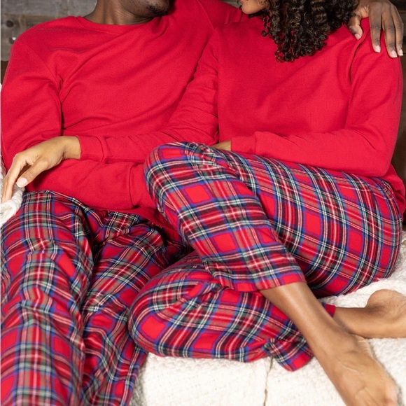 Pajamagram Red Plaid Stewart Plaid Flannel Pants - Picture 1 of 8